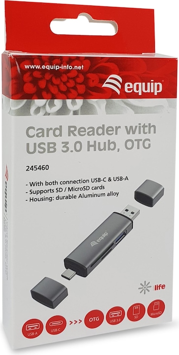 Immagine prodotto equip Lettore di schede HUB USB 3.0 (USB-C, USB 3.0)