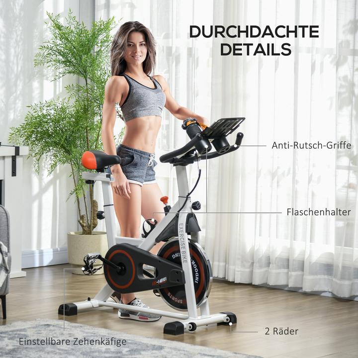 Actual product image Homcom Ergometer Stahl, ABS Weiss+Schwarz