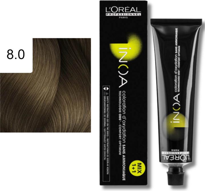 Actual product image L'Oréal Professionnel Inoa (8.0 light blonde intense)