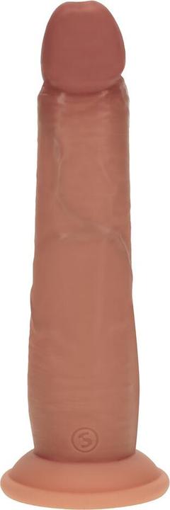 Actual product image RealRock Dual Density Silicone Realistic Sliding Skin Dildo - 8 / 20,5 cm - Tan