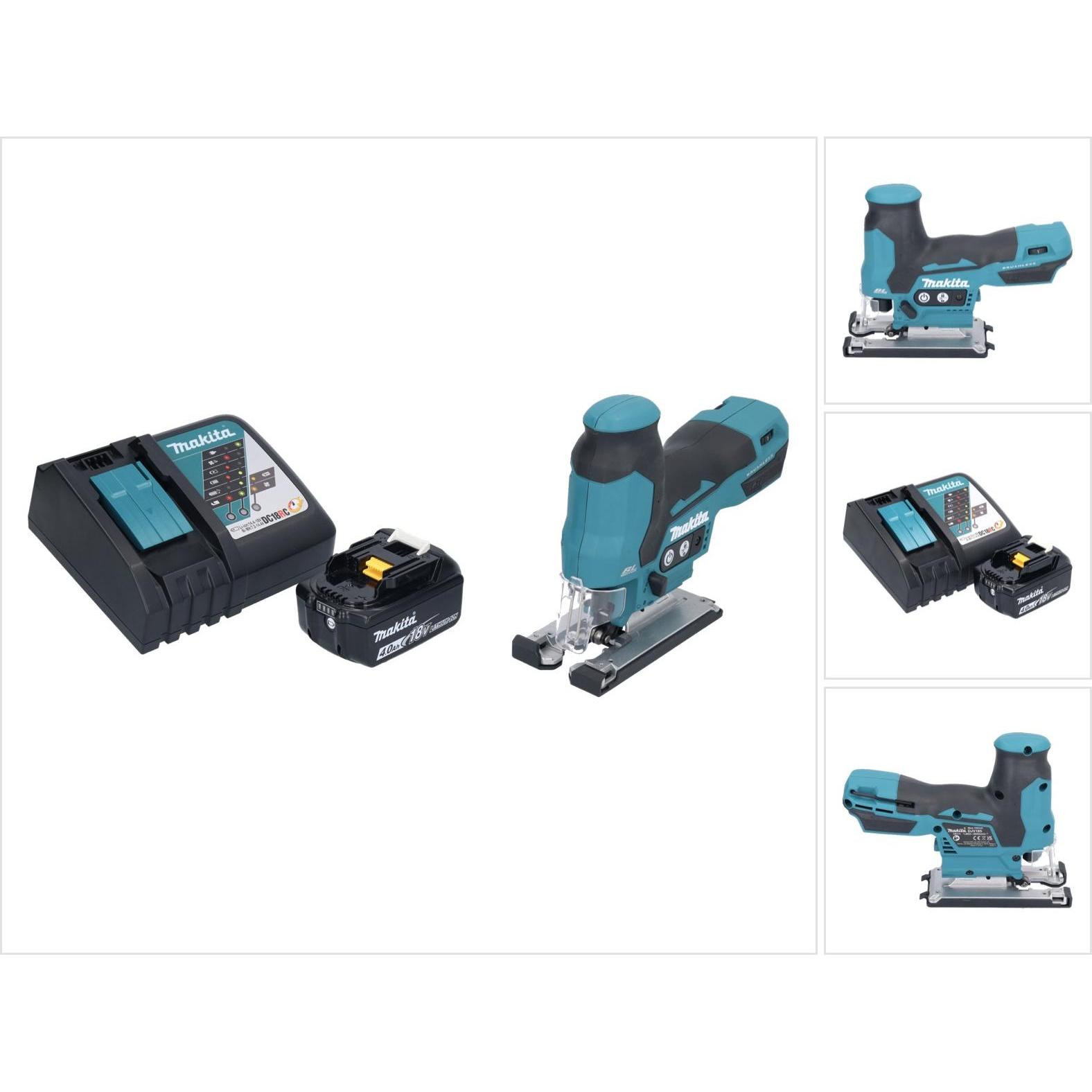 Makita, Stichsäge, DJV 185 RM1 Akku PendelhubstichsÃ¤ge 18 V Brushless + 1x Akku 4,0 Ah + LadegerÃ¤t