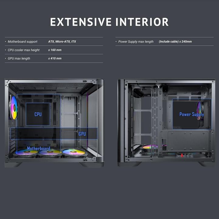 Actual product image Antec C5 Curve (ATX, ITX, mATX)