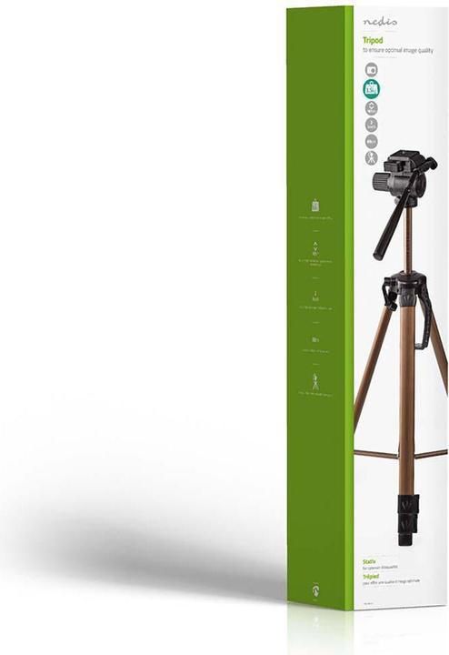 Immagine prodotto Nedis Treppiede - Funzione pan e tilt - Max. 3,5 kg - 161 cm - Testa panoramica a 3 vie - S (Materiale sintetico, Metallo)
