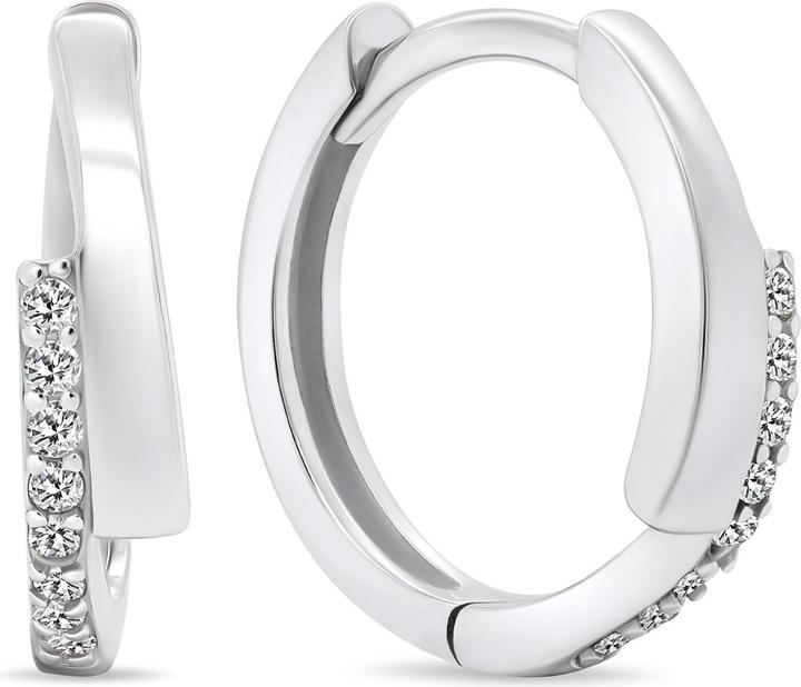 Brilio Silver - Boucles d'oreilles mode en argent avec zircons EA558W