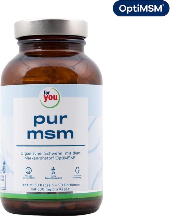 Actual product image For You pure msm (180 Piece, Capsules, 107 g)