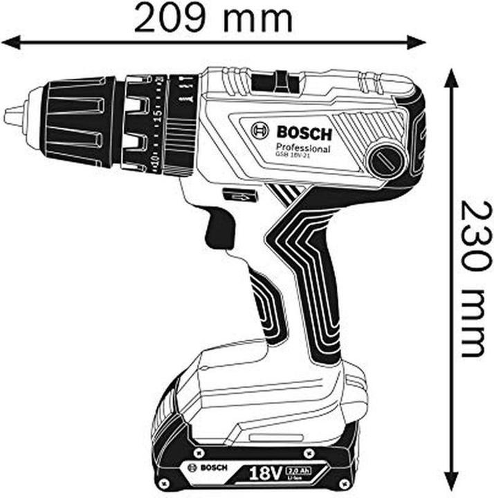 Actual product image Bosch Professional Professional 18V Impact Drill 40 pcs 2x2.0 Ah (Rechargeable battery operated)
