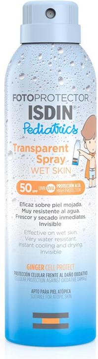 Isdin Fotoprotector Transparent Spray Wet Skin Spf50 250ml (Sun spray, SPF 50, 250 ml)