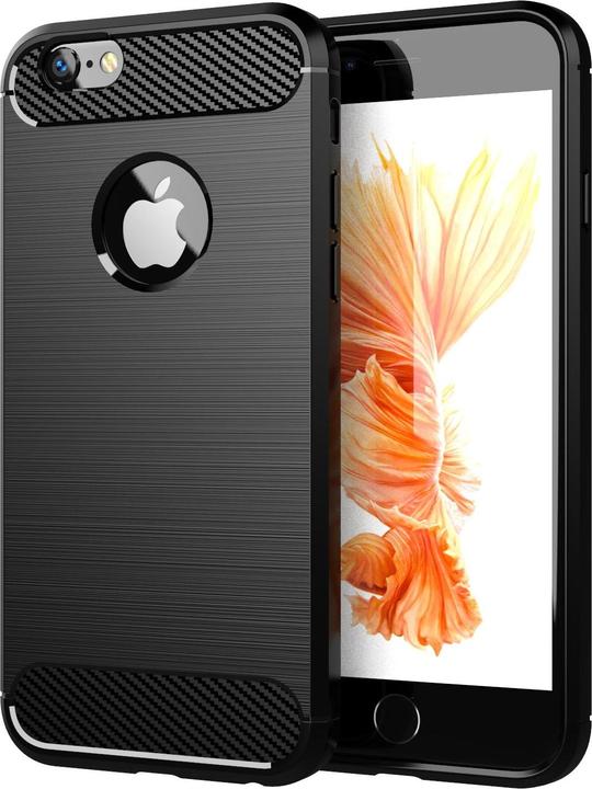 Actual product image Cadorabo TPU Ultra Slim carbon stainless steel combo cover (Apple iPhone 6)