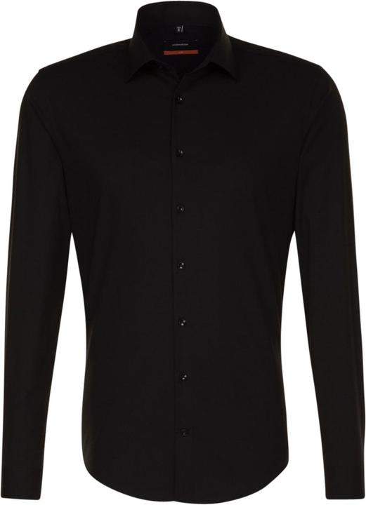 Immagine prodotto Seidensticker Camicia Slim Fit Kent non stirata nera (40)