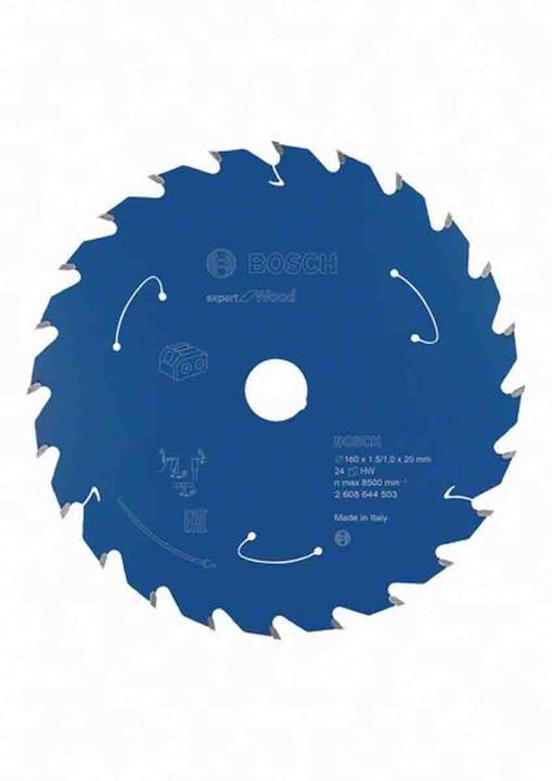 Produktbild Bosch Professional Zubehör Akku-Kreissägeblatt Expert for Wood, 160 x 1,5/1 x 20, 24 Zähne