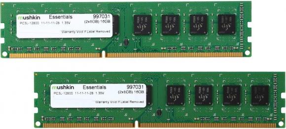 Produktbild Mushkin Essentials 997031 (2 x 8GB, 1600 MHz, DDR3-RAM, DIMM)
