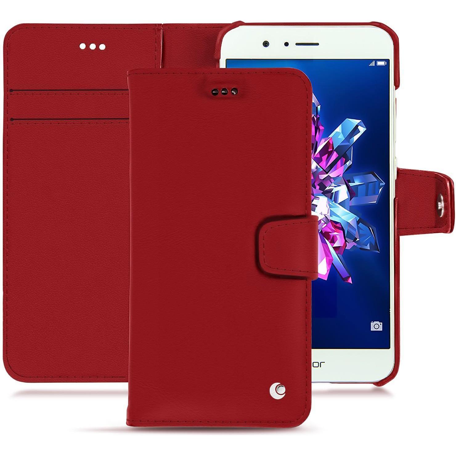 Noreve Lederschutzhülle Wallet (Honor 8 Pro), Smartphone Hülle, Rot