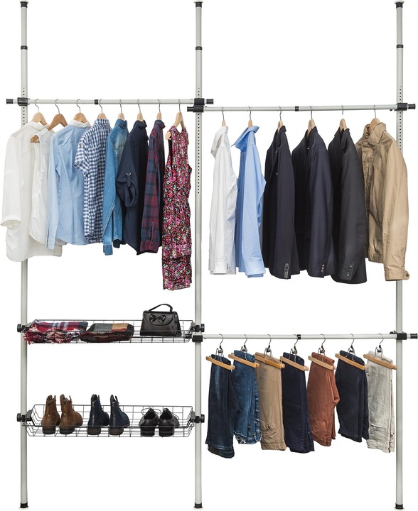 Produktbild tectake Teleskop Garderobensystem