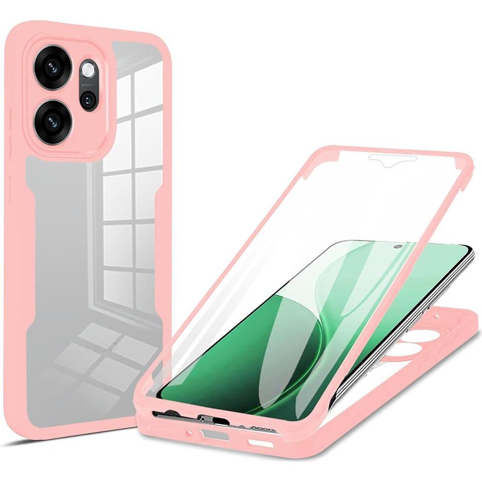 Techsuit - ColorVerse 360 Series + Screen Protector - Oppo Reno14 F - Pink (Oppo Reno14 F), Cover smartphone, Pink