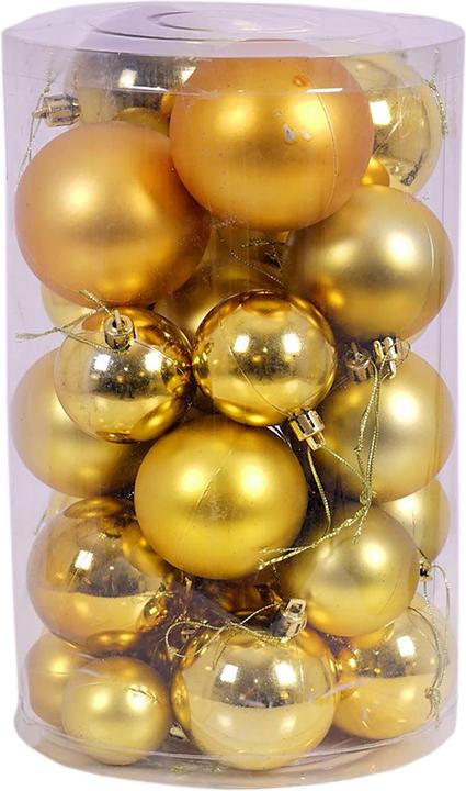 Produktbild Mojawo 30tlg. Christbaumkugeln / Weihnachtskugeln gold Ø 4/5/6/7cm (30x)
