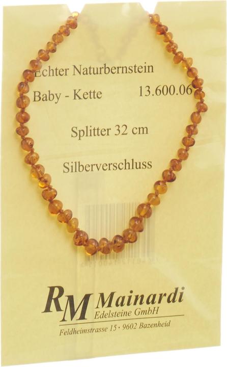 Image du produit Mainardi Collier d'ambre naturel 32cm Split fermoir en argent