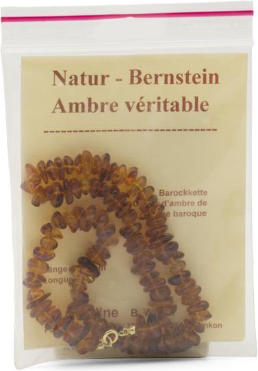 Kern Natur Bernstein Barockkette 42cm Erwachsene (1 x)
