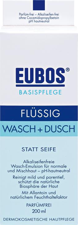 Actual product image Eubos Soap liquid non parf blue (Liquid soap, 200 ml)