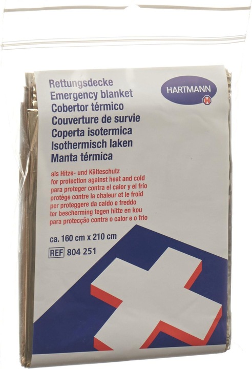 Actual product image IVF Hartmann Rescue blanket 150cmx210cm gold/silver (First aid set accessories)
