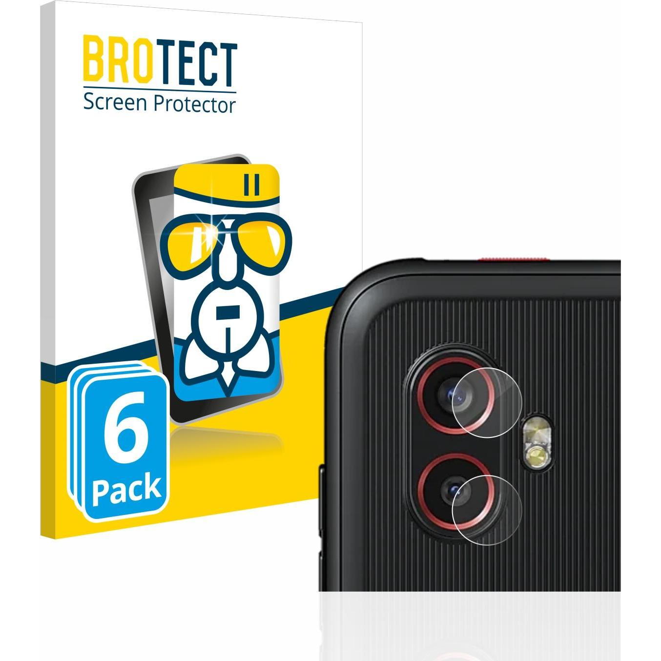 BROTECT AirGlass Panzerglasfolie (6 Stück, Samsung Galaxy XCover 6 Pro), Smartphone Schutzfolie, Transparent