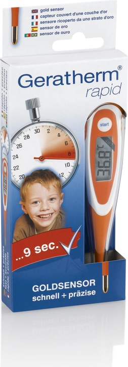 Geratherm snelle klinische thermometer digitaal (Oksel, Mondeling, Rectaal)
