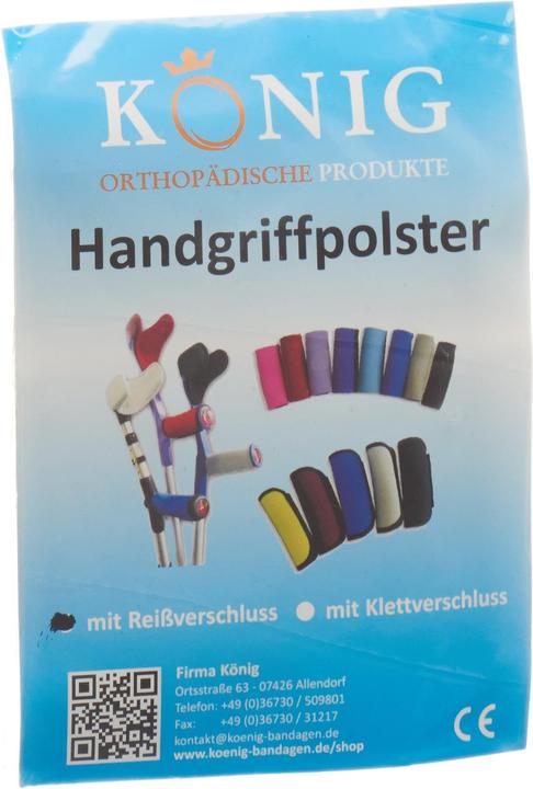 König Chain Griffpolster Krücken schwarz Reissverschluss