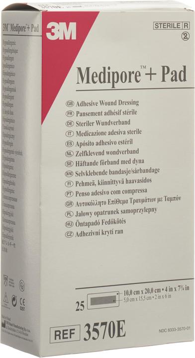 Actual product image 3M 10x20cm wound pad 5x15.5cm (25 x)