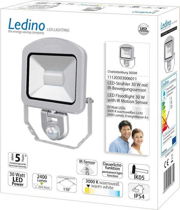 Produktbild Ledino LED-Strahler m. Sensor (2400 lm, IP54)