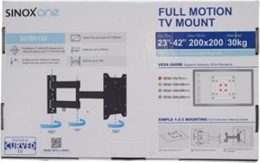 Produktbild Sinox One TV Wall Mount. 23"-42". Black (Wand, 42", 30 kg)