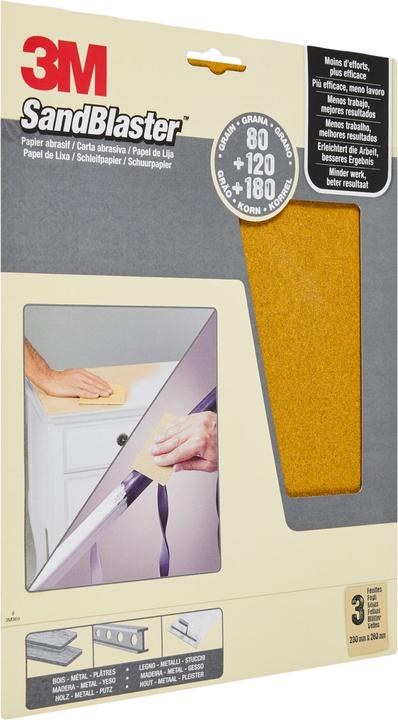 Produktbild 3M Schleifpapierset (80, 120, 180)