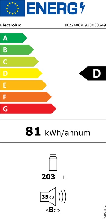 Energie-Label Electrolux IK2240CR (203 l)