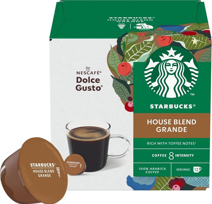 Actual product image Starbucks House Blend Grande by Nescafé Dolce Gusto Medium Roast (12 x Port.)
