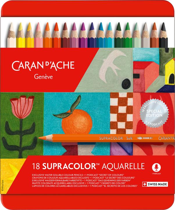 Actual product image Caran d'Ache Supracolor Aquarelle Metallschachtel Sonderedition (18x)