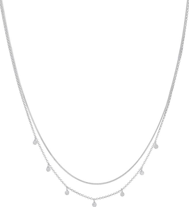 Produktbild Elli Layer Plättchen Anhänger Gehämmert (925 Silber, 42 cm)