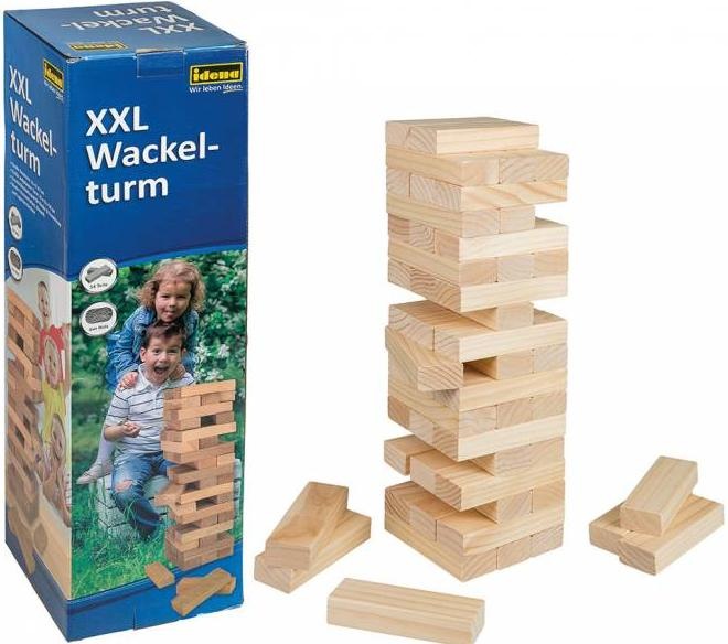 Actual product image Idena XXL Wobble Tower 54 Parts Wood FSC100%