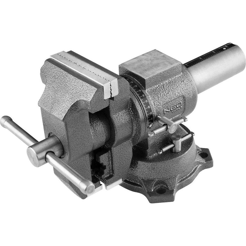 Neo, Schraubstock + Zwinge, Imadło ślusarskie obrotowe 100mm, 360 stopni 35-030 (100 mm)