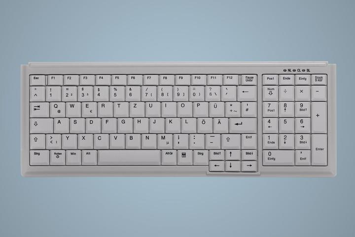 Actual product image Active Key Industry 4.0 Compact Notebook Style Keyboard with NumPad USB Light Grey (DE, Cable)