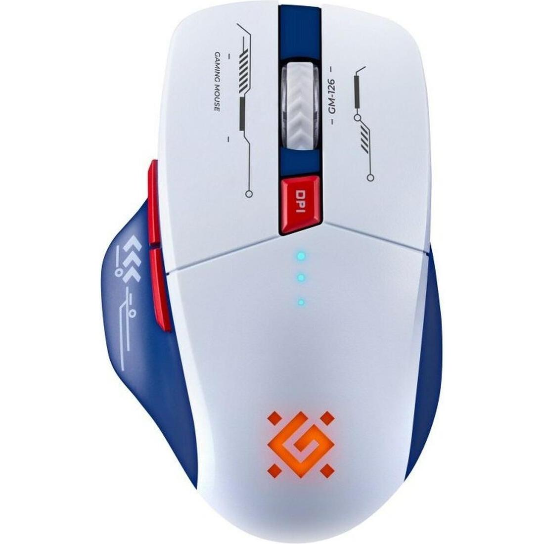 Defender Bianco Mysz Gm-126 Tisa Rf+Bt Optic 1600Dpi 6P Biała (Senza Fili), Mouse,