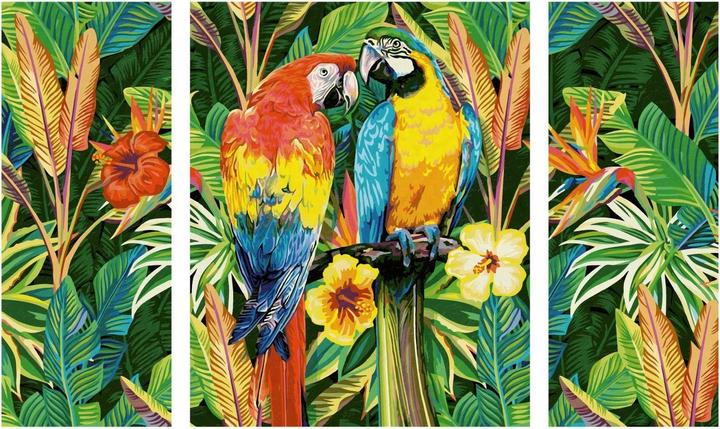 Actual product image Schipper Painting by numbers parrots in the rainforest