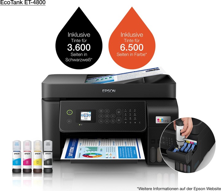 Actual product image Epson EcoTank ET-4800 (Ink tank, Colour)