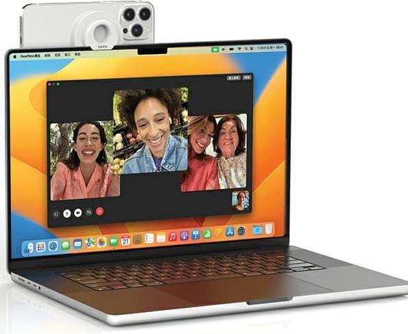 Productafbeelding Sodi Wielofunkcyjny uchwyt indukcyjny 3w1 do iMaca BM-330 biały/wit MagSafe