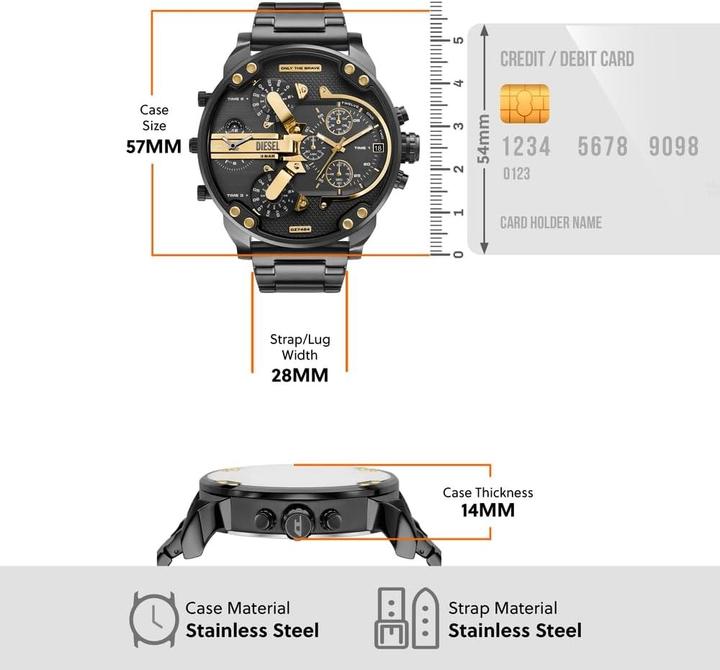 Actual product image Diesel Mr. Daddy 2.0 (Chronograph, 57 mm)