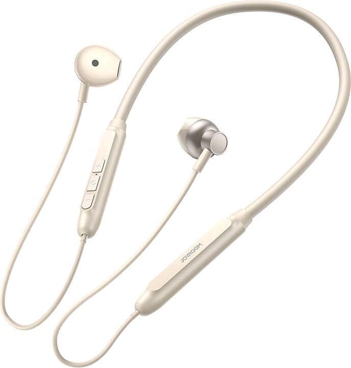 Produktbild Joyroom Magnetic Bluetooth Headphones Sport Neckband Earplugs 14.2mm - White (ANC, 30 h, Kabellos)