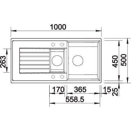 Thumbnail - Blanco, Spülbecken, ZIA 6 S (Einbauspüle, 100 cm, 50 cm)