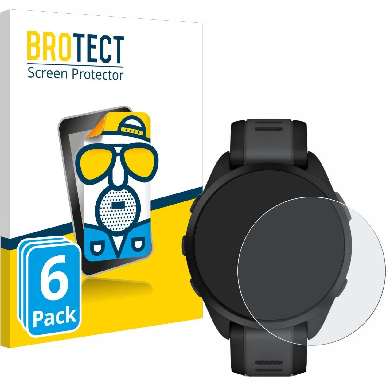 BROTECT Entspiegelungs-Schutzfolie Displayschutz Matt, Smartwatch Schutzfolie, Grau