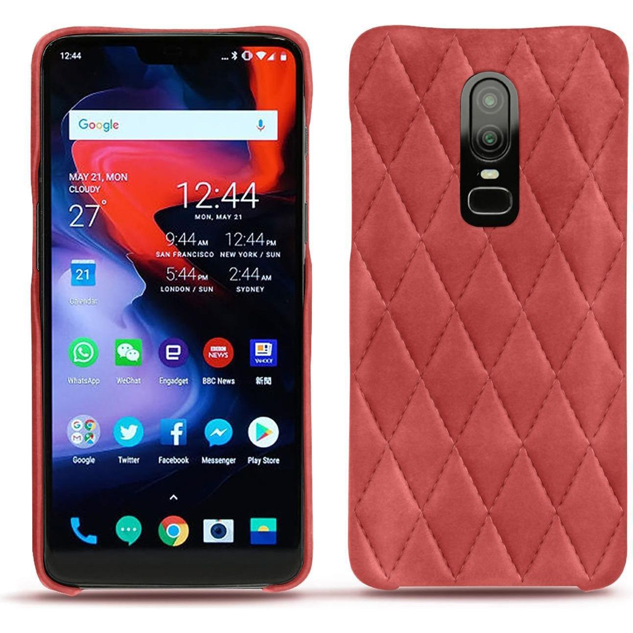 Thumbnail - Noreve Lederschutzhülle (OnePlus 6), Smartphone Hülle, Rot