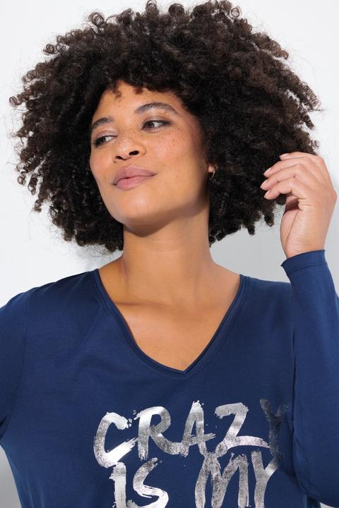 Produktbild Angel of Style T-Shirt, A-Linie, Metallic-Print, Langarm (56)