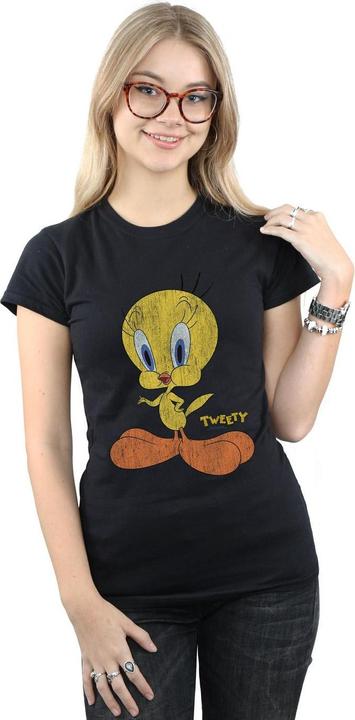 Actual product image Looney Tunes Womens/Ladies Tweety Pie Distressed Cotton T-Shirt (XL)