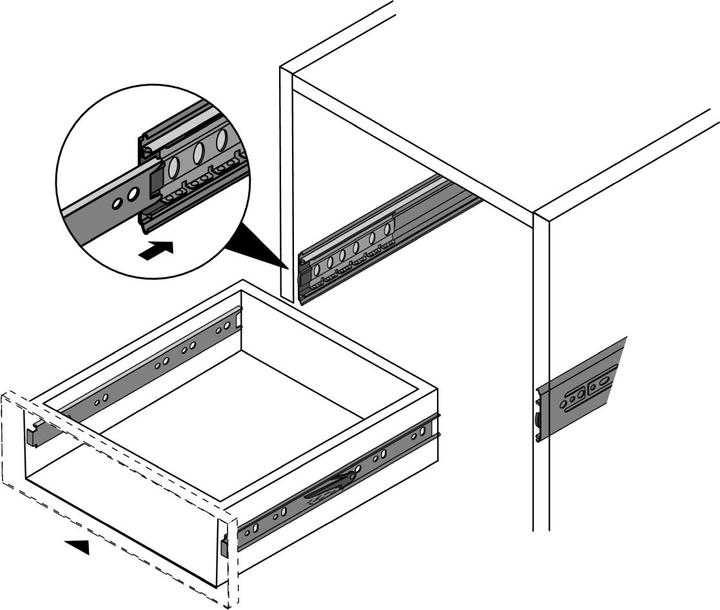 Image du produit Hettich Coulisse à sortie totale KA 5632 SC