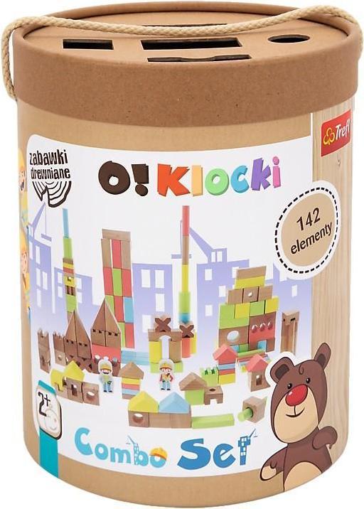 Trefl Wooden blocks O! Combo blocks 142 pcs